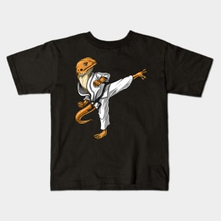 Bearded Dragon Karate Kids T-Shirt